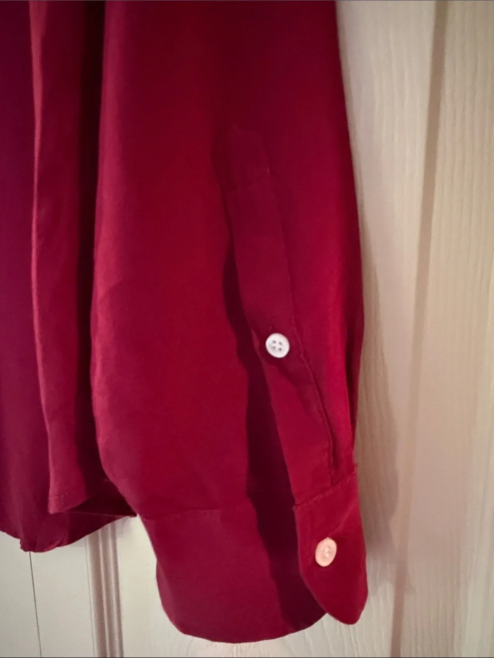 J. Crew Burgundy Silk Shirt Size 12